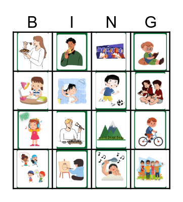 Routines Bingo Card