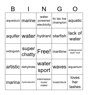 Root words Bingo Card
