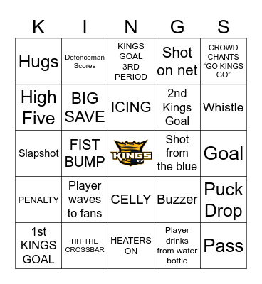 KINGS PLAYOFF BINGO (Kids) Bingo Card