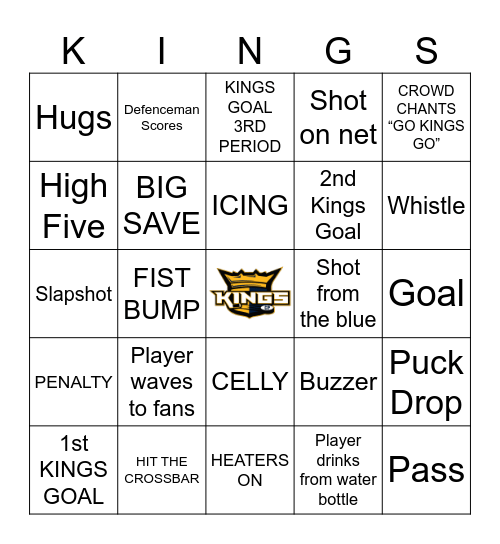 KINGS PLAYOFF BINGO (Kids) Bingo Card