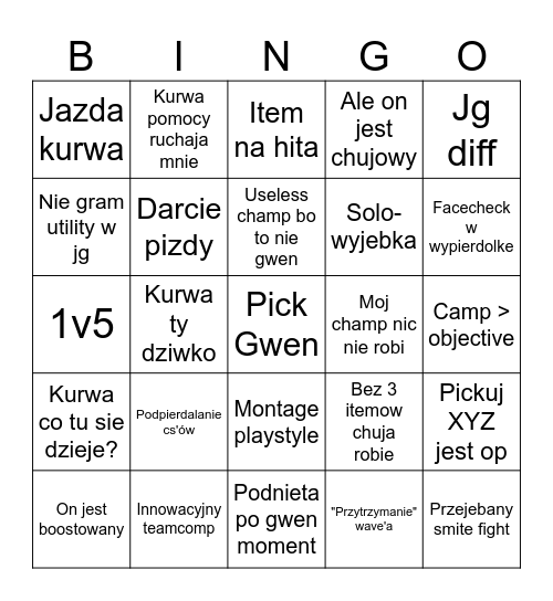 Germaniec Bingo Card