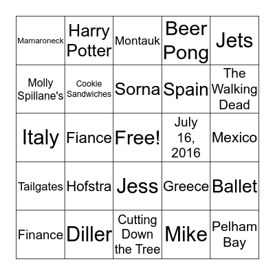 Future Mrs. Sorna Bingo Card