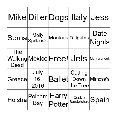 Future Mrs. Sorna Bingo Card