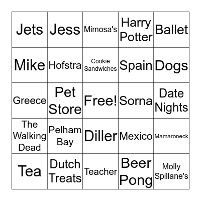 Future Mrs. Sorna Bingo Card