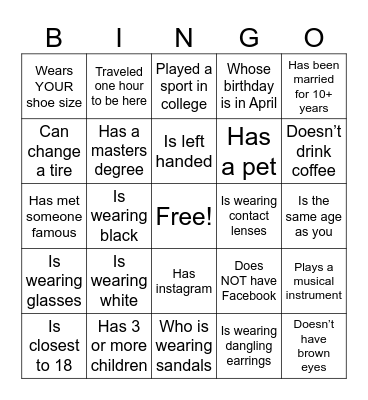 Katherine's Wedding Shower Bingo Card