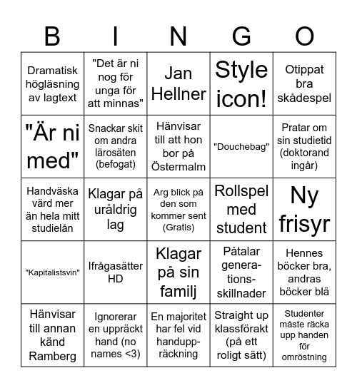 CA-bingo Card