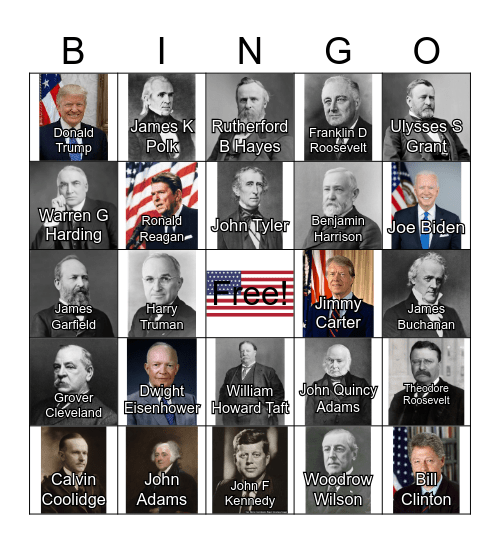Presidente Bingo Card