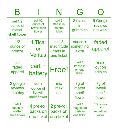 MARCH Bingo Card