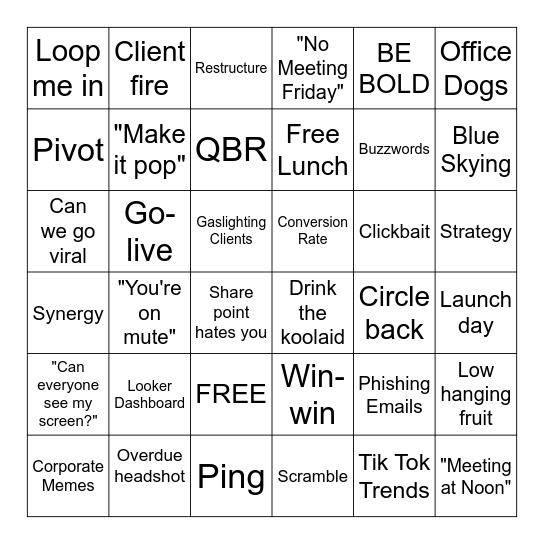 IDX Bingo Card