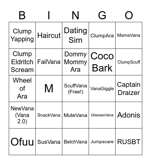 BingoVana Bingo Card