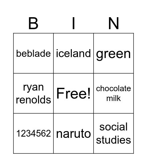 infinit craft Bingo Card