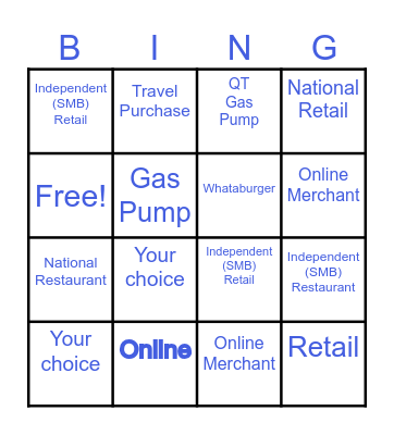 Digital Wallet Challenge Bingo Card