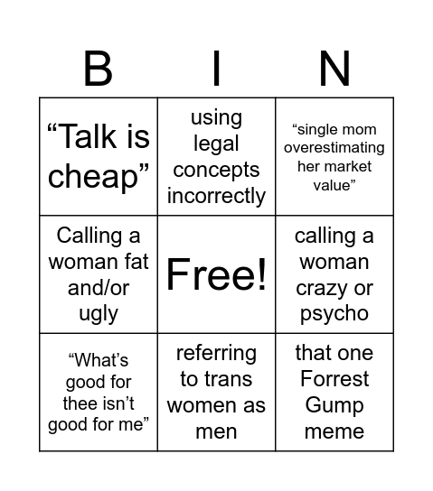 “ Bingo Card