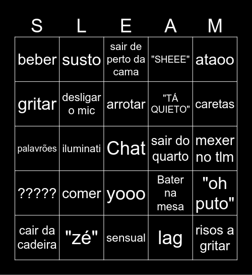 SLEAM BINGO Card