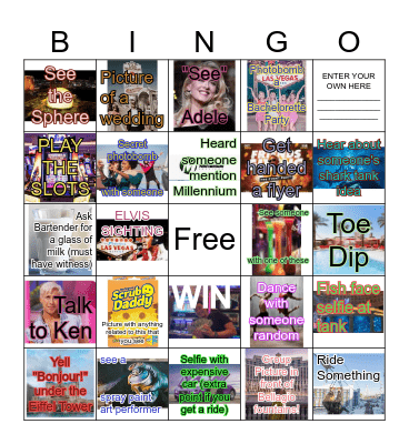 Vegas BINGO Card