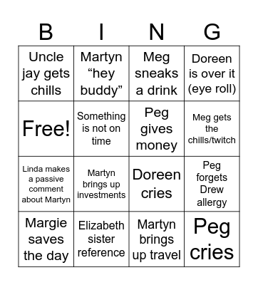 Wedding Bingo Card