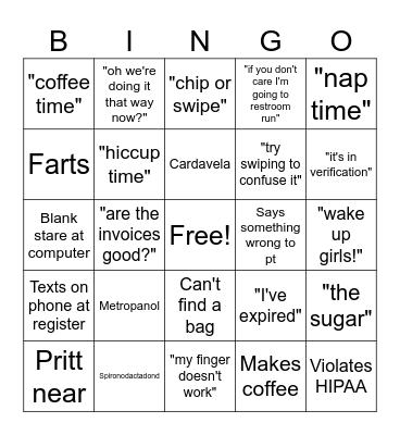 Becky bingo Card