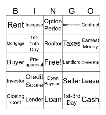Tim Jackson Realty  Bingo Card