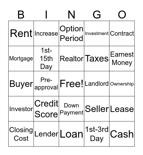 Tim Jackson Realty  Bingo Card