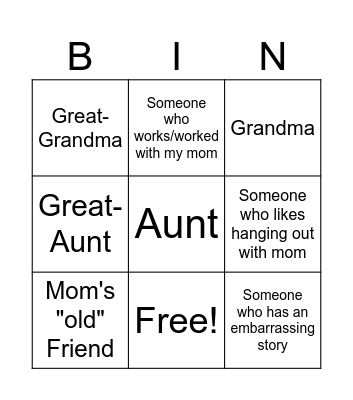 Team Baby McDaniel Bingo Card