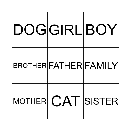 Bingo Card