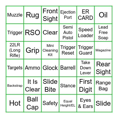 Range Bag Trivia Bingo Card