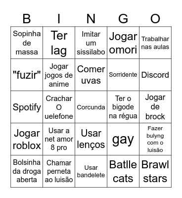 Alpriate bingo Card