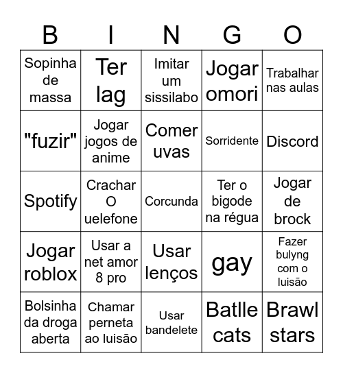 Alpriate bingo Card