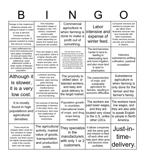 Cycle 5 Bingo Card