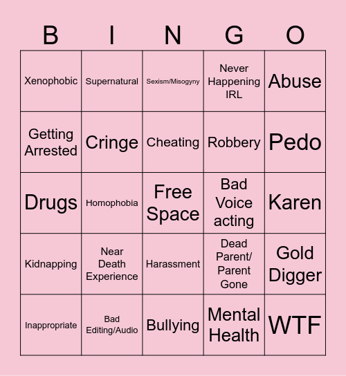 Ig reels bingo for the funsies Bingo Card