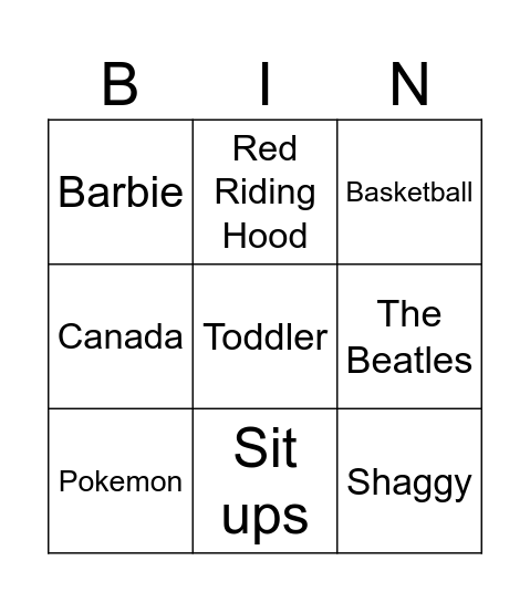 Infinite Craft Bingo Card