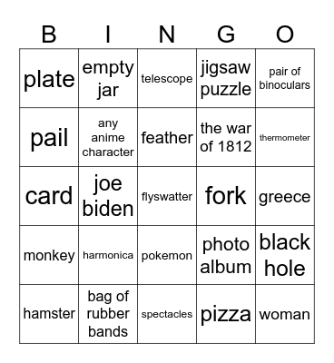 infinite craft Bingo Card