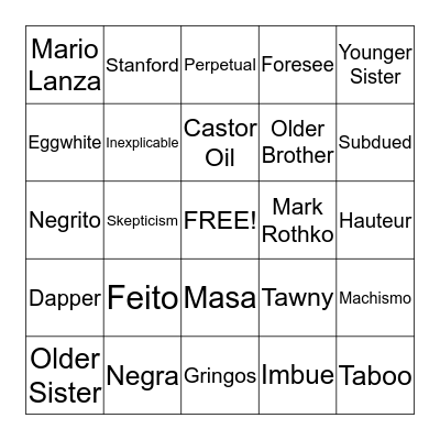 LOTERIA Bingo Card