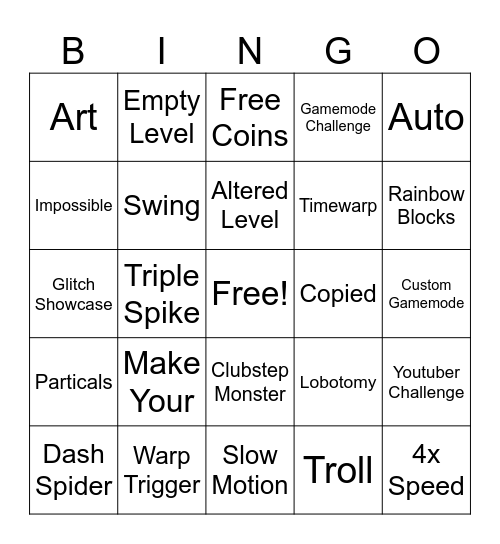 Recent Tab Bingo Card