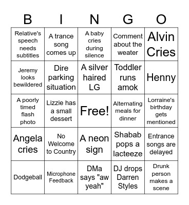 secret bingo mission Bingo Card