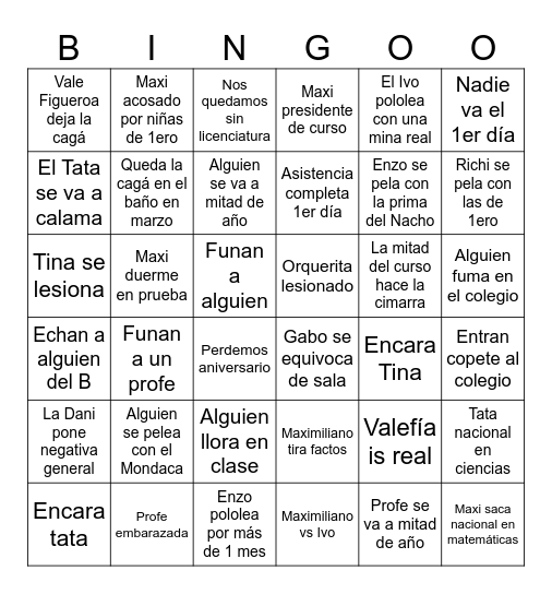 Bingo normal Bingo Card