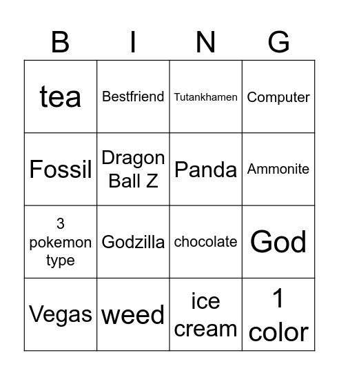 Infinite Craft Bingo Card