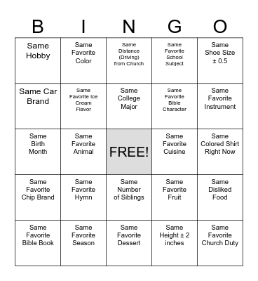 YASC NorCal 2024 Icebreaker Bingo Card
