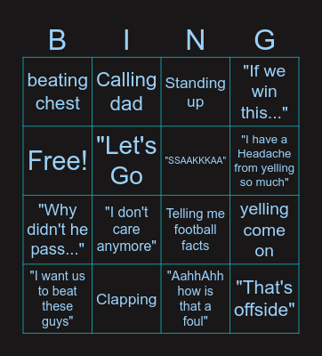 Football Matches Bingo Card