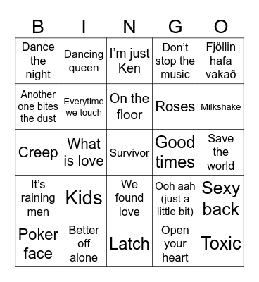 FÍLU BINGÓ Bingo Card