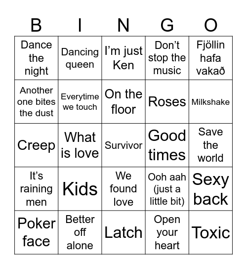 FÍLU BINGÓ Bingo Card