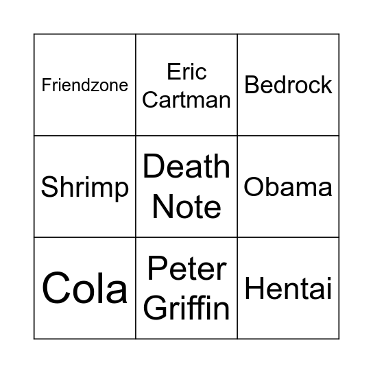 Infinire Craft Bingo Card