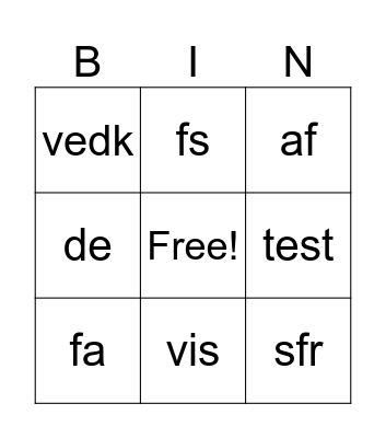 Arabic Alphabet Bingo Card