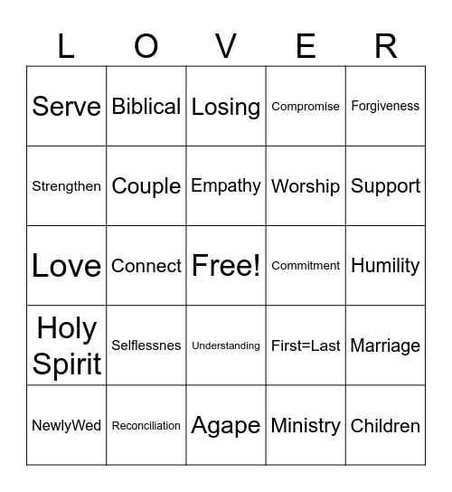 Marriage Ministry - 2024 Bingo Card
