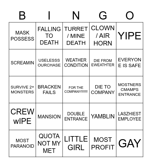 BANOBO Bingo Card