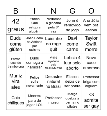 Bingo 2024 v2 Bingo Card