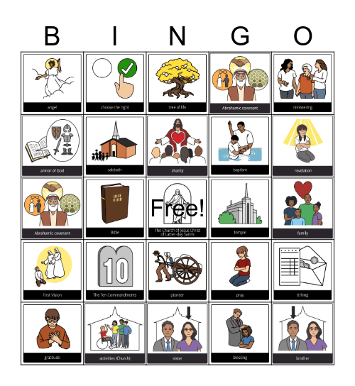 Gospel Bingo Card