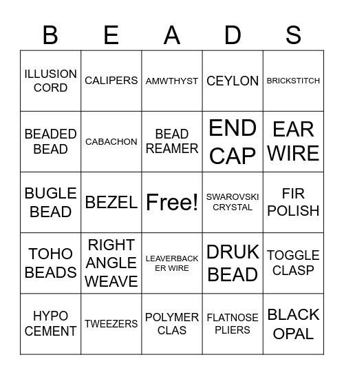 PORTLAND BEAD RETREAT Bingo Card