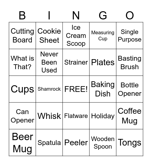 Keeping Up with the Kitchen Bingo Card