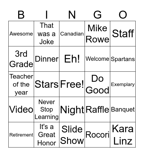 Night of the Stars Bingo!! Bingo Card